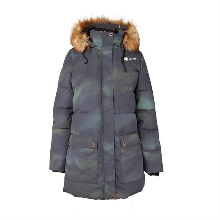 padded coat with fur hood-1